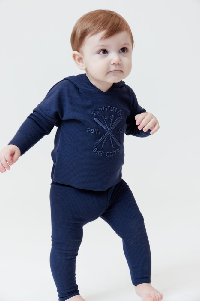 Crew Kids Ski Logo Set - Navy