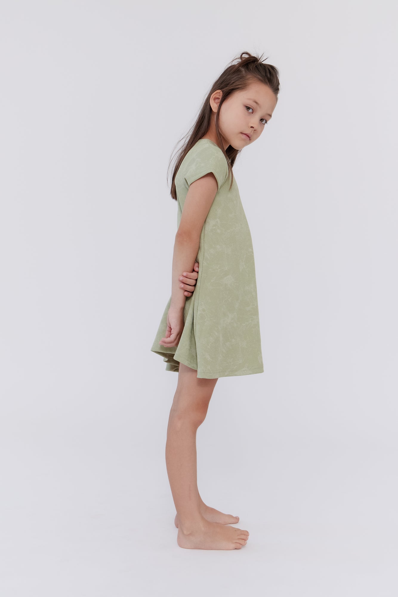 Crew Kids Rib Dress - Celery The Shoppe Miami Crew Kids Rib Dress - Celery The Shoppe Miami