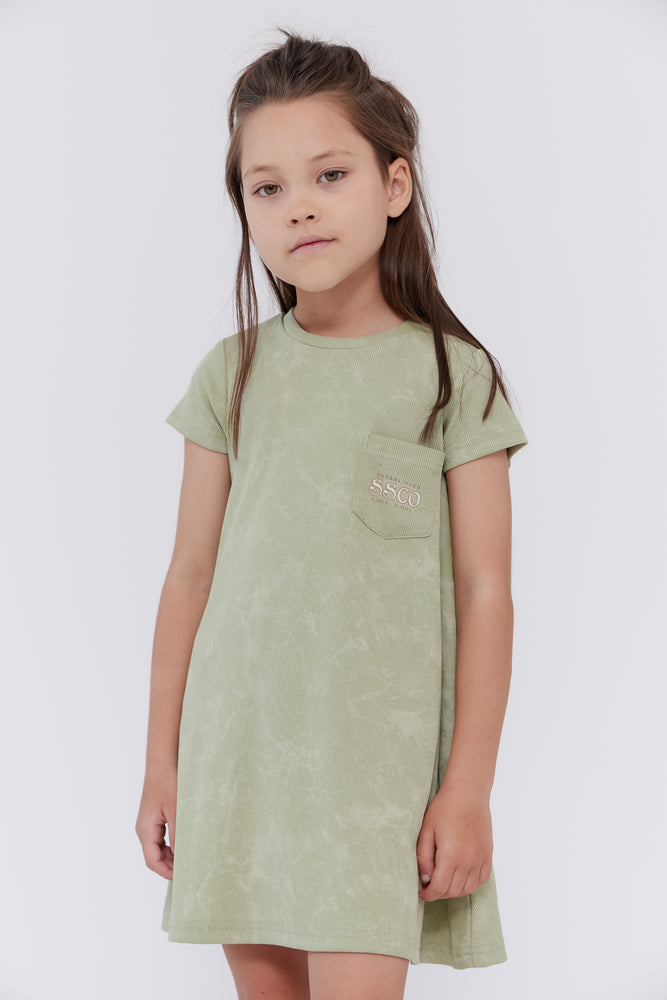 Crew Kids Rib Dress - Celery The Shoppe Miami Crew Kids Rib Dress - Celery The Shoppe Miami