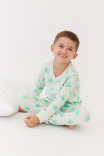 Crew Kids Star Pajamas - Celery