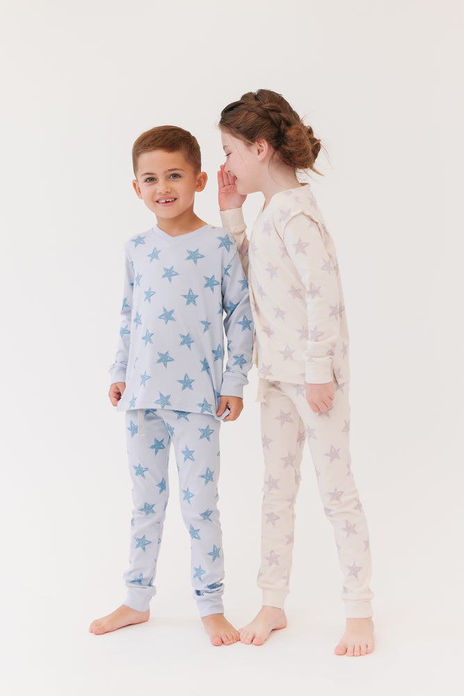 Crew Kids Star Pajamas - Lavender