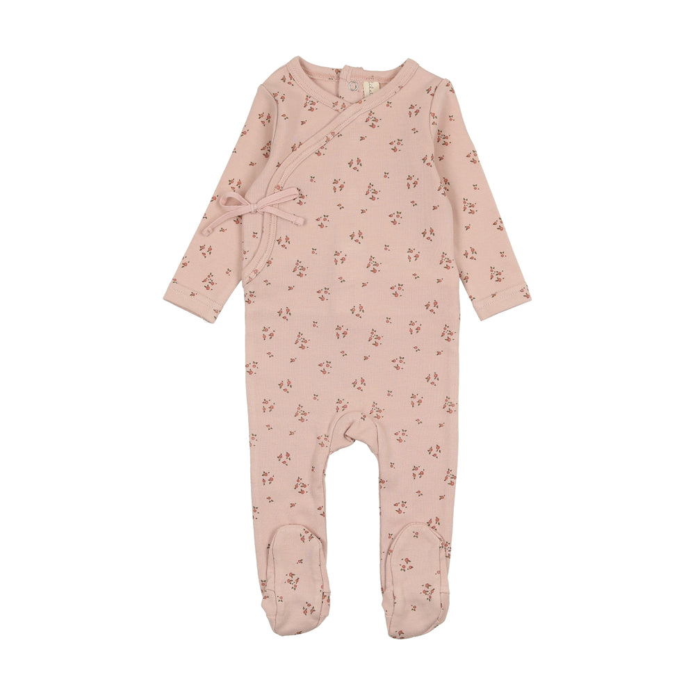 Lilette Dainty Print Floral Footie - Shell Pink