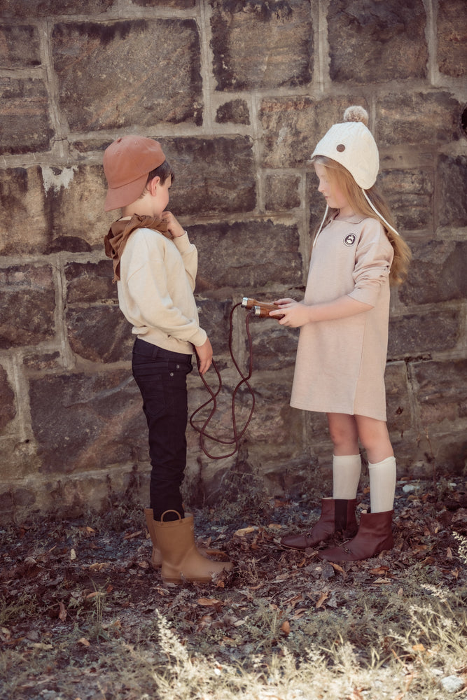 Coco Blanc Sweatshirt Dress - Marled Blush
