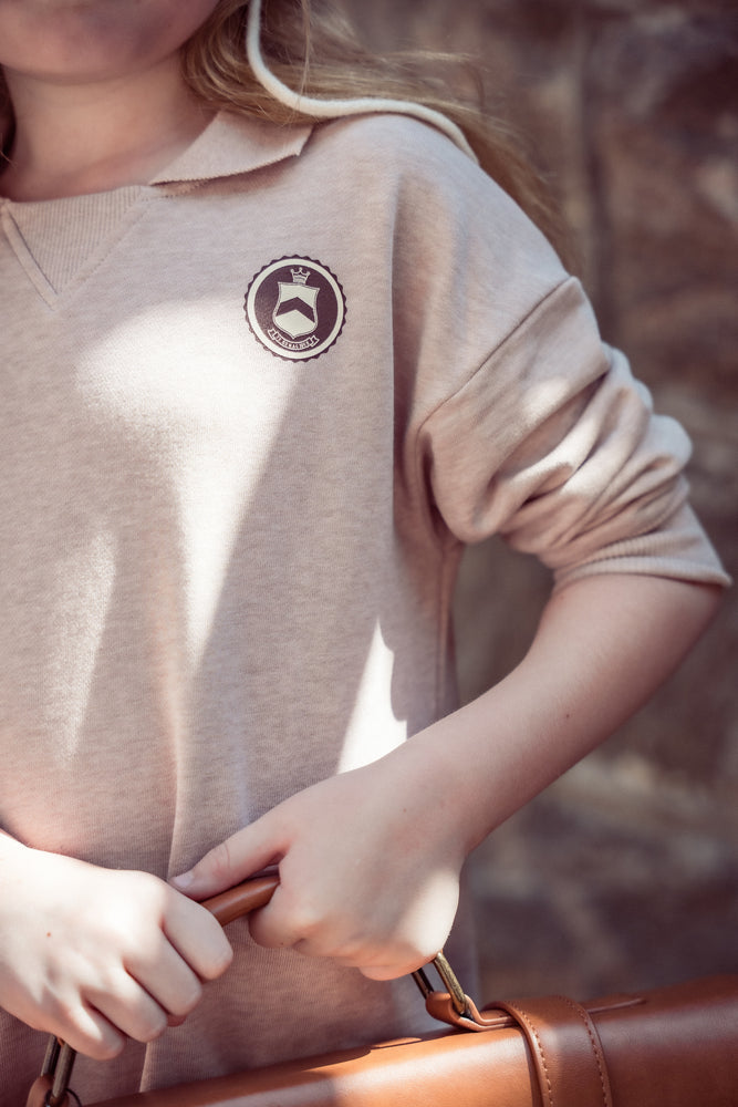 Coco Blanc Sweatshirt Dress - Marled Blush