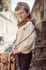 Coco Blanc Boys Polo Sweatshirt - Tan