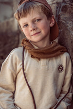 Coco Blanc Boys Polo Sweatshirt - Tan