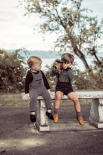 Coco Blanc Knit Horse Romper - Black/White