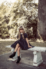 Coco Blanc Short Sleeve Taffeta Dress - Black