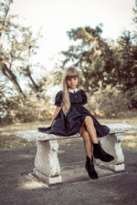 Coco Blanc Short Sleeve Taffeta Dress - Black