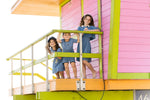 Analogie Girls Cropped Sports Polo - Light Blue