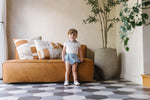 Analogie Windowpane Button Bloomer - Light Blue
