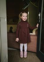 Lil Legs Sweatshirt Dress - Burgundy