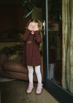 Lil Legs Sweatshirt Dress - Burgundy