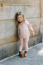 Analogie Dusty Pink Wash Girls Sweatshirt Set