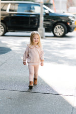 Analogie Dusty Pink Wash Girls Sweatshirt Set