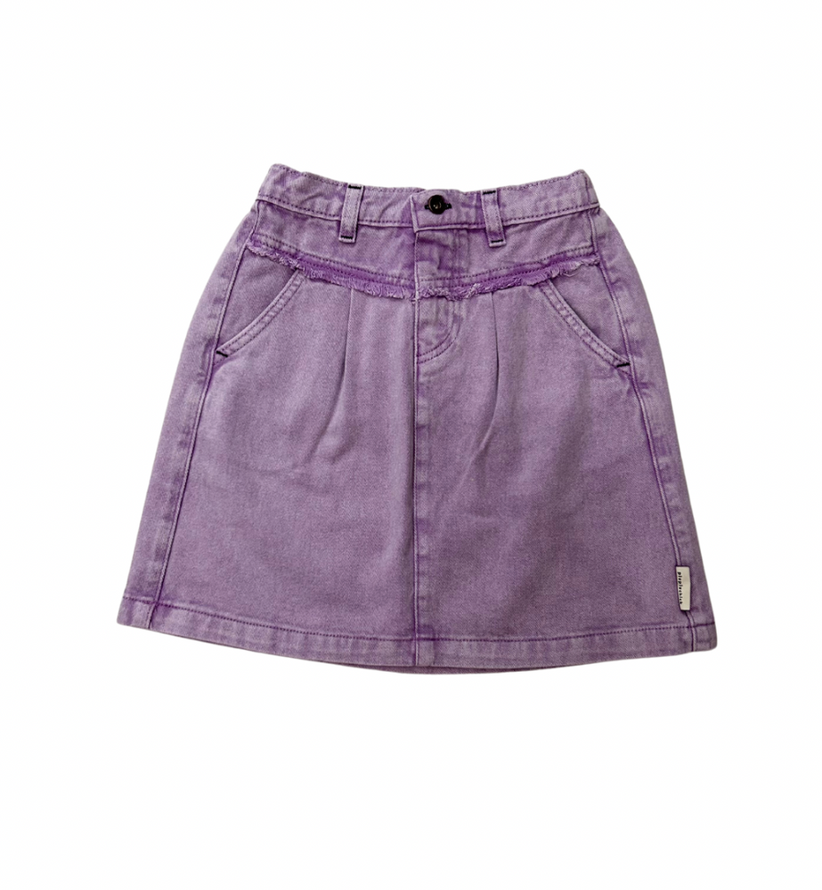 Piupiuchick Lilac Denim Skirt