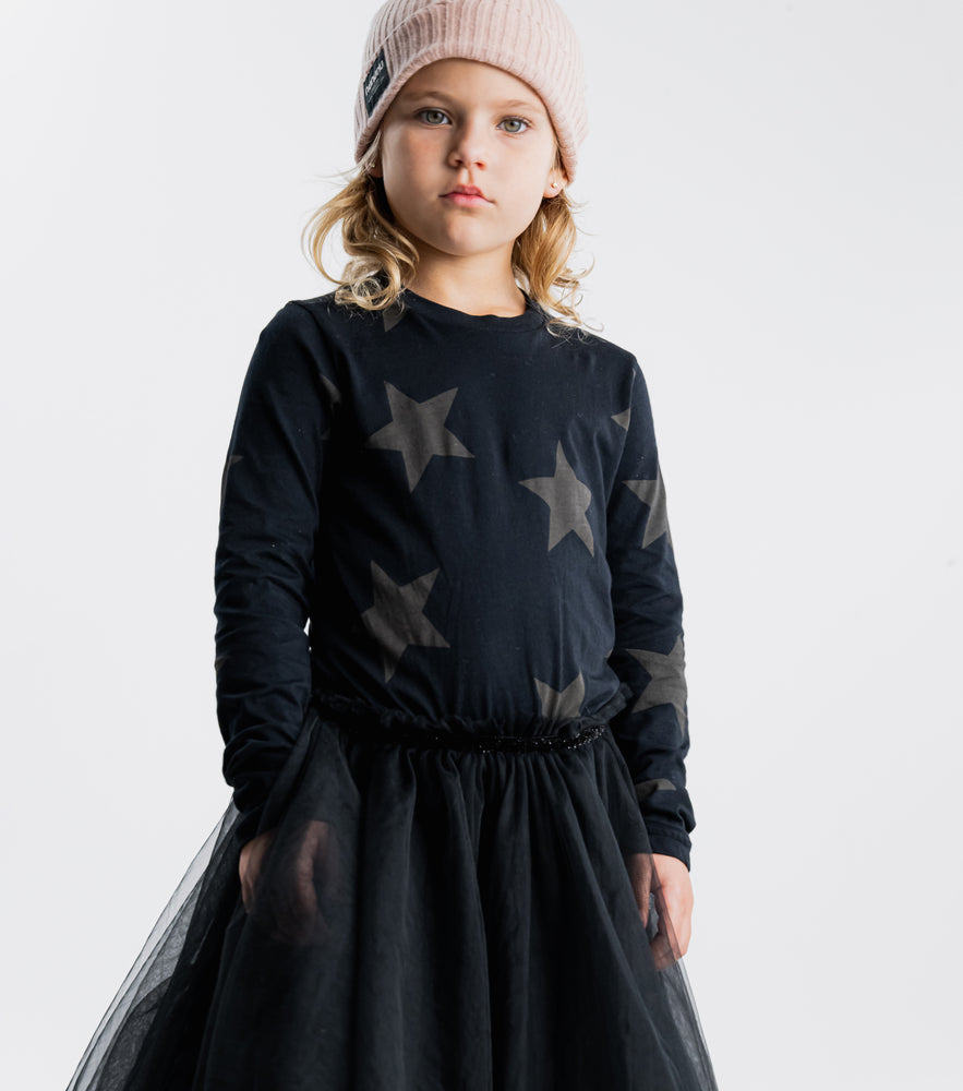 Nununu Star Tulle Dress - Black