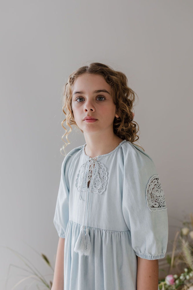 Steph The Label Crochet Doily Chambray Dress 12 Steph The Label Crochet Doily Chambray Dress 12