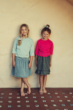 Teela Drop Waist Denim Skirt