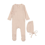 Lilette Fine Pointelle Footie Set - Shell Pink