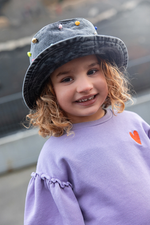 Sproet & Sprout Puff Sleeve Heart Sweatshirt - Lavender
