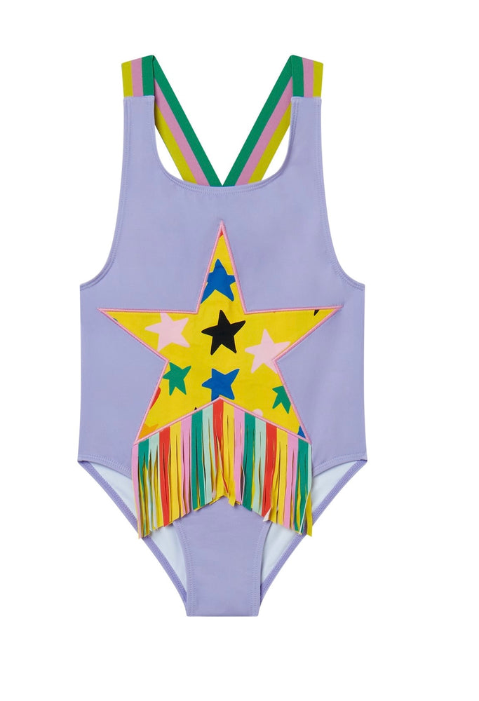 Stella Mccartney Star Fringe Swimsuit - Purple