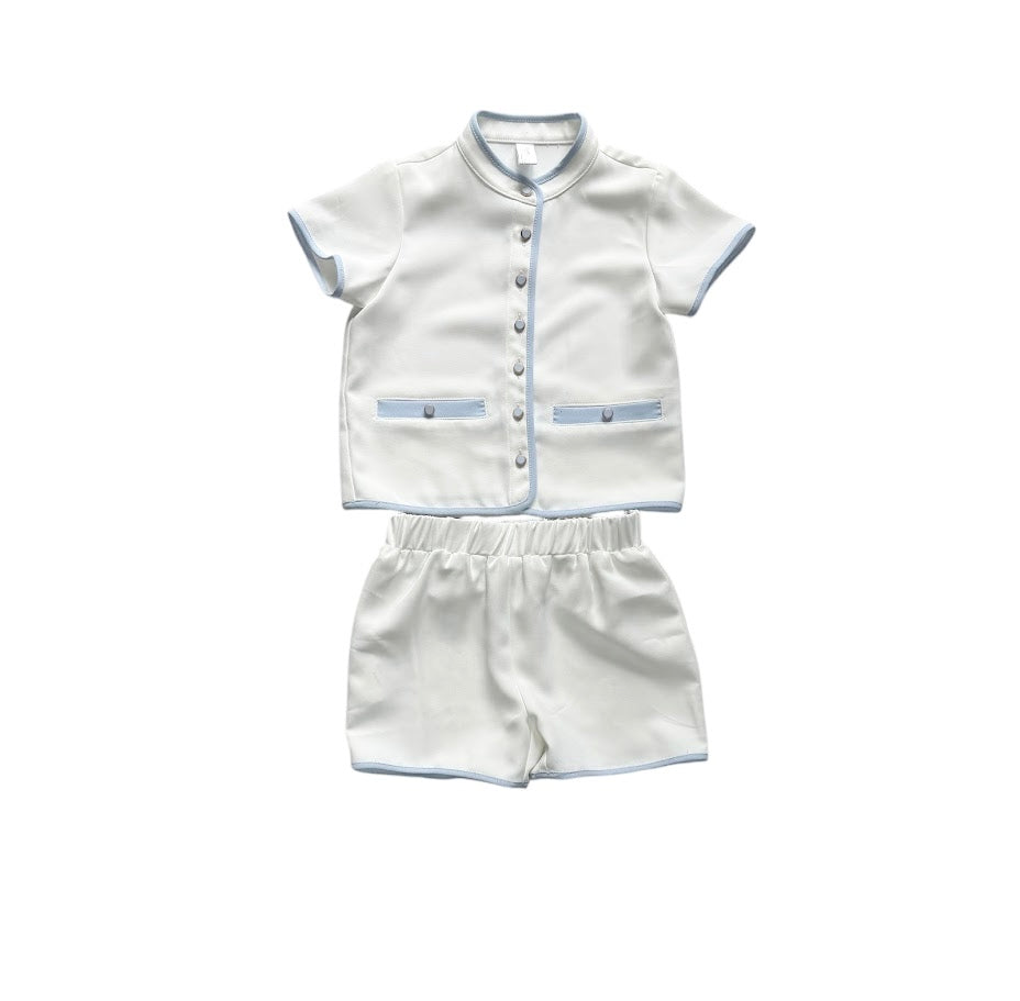 We The Kids Boys Set - White/Sky Blue