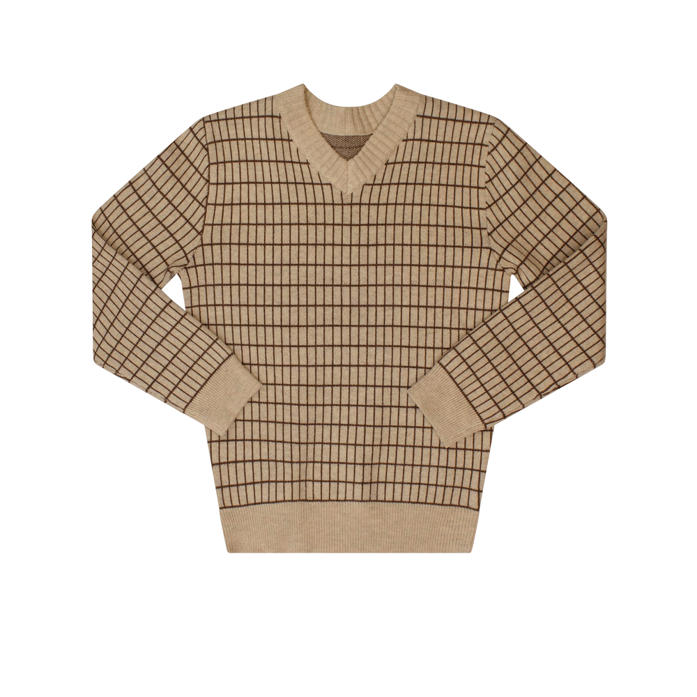 Kipp Grid Sweater - Natural