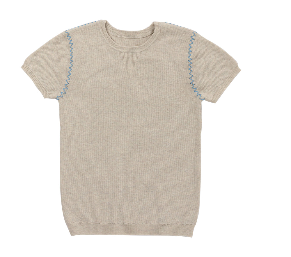 Kipp Enzo Solid Knit Top - Light Blue