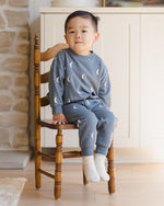 Quincy Mae Relaxed Fleece Sweatshirt Set - Silver Moons