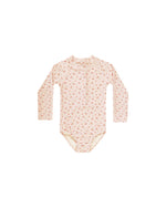 Rylee + Cru Daphne Rashguard Swimsuit - Cherries