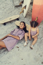 Teela Colored Denim Dress - Purple