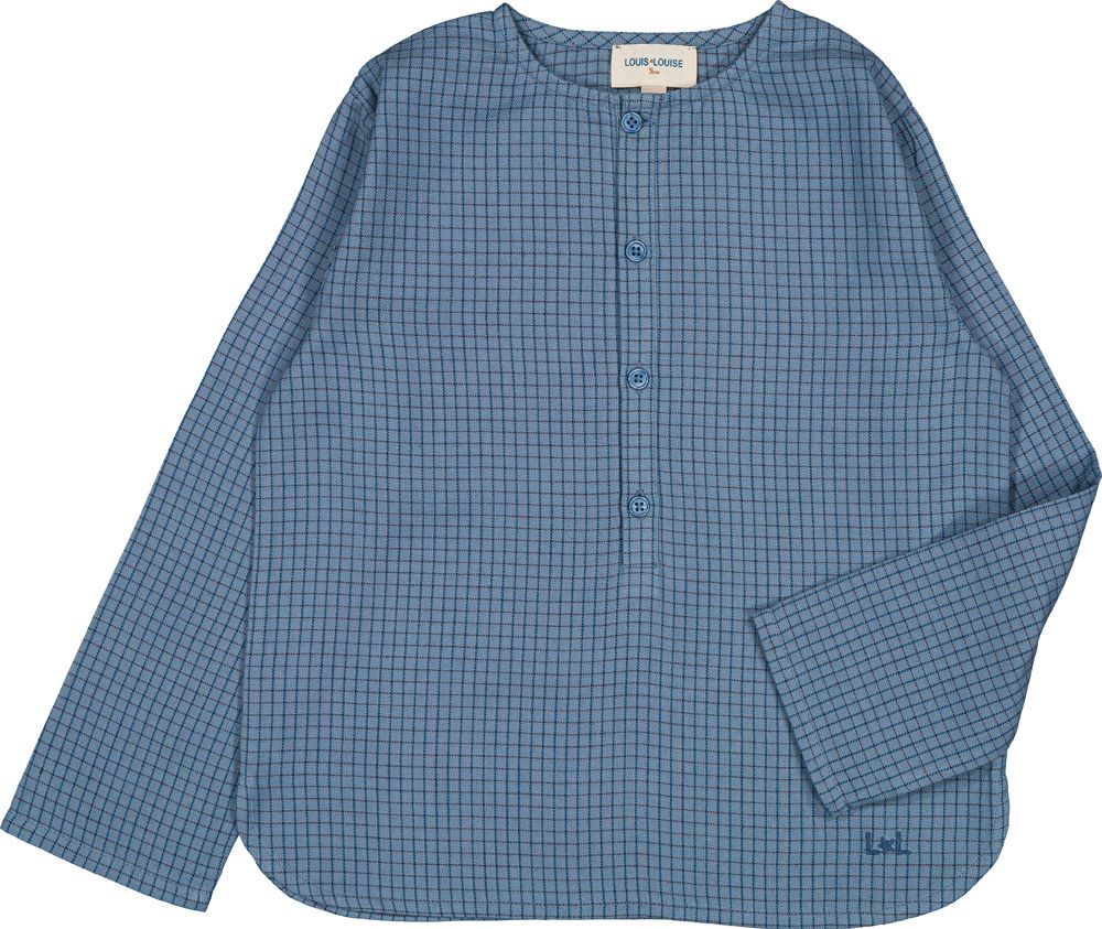 Louis Louise Oncle Twill Check Shirt - Blue