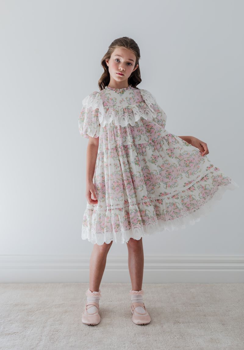 Petite Amalie Cotton Floral Dress