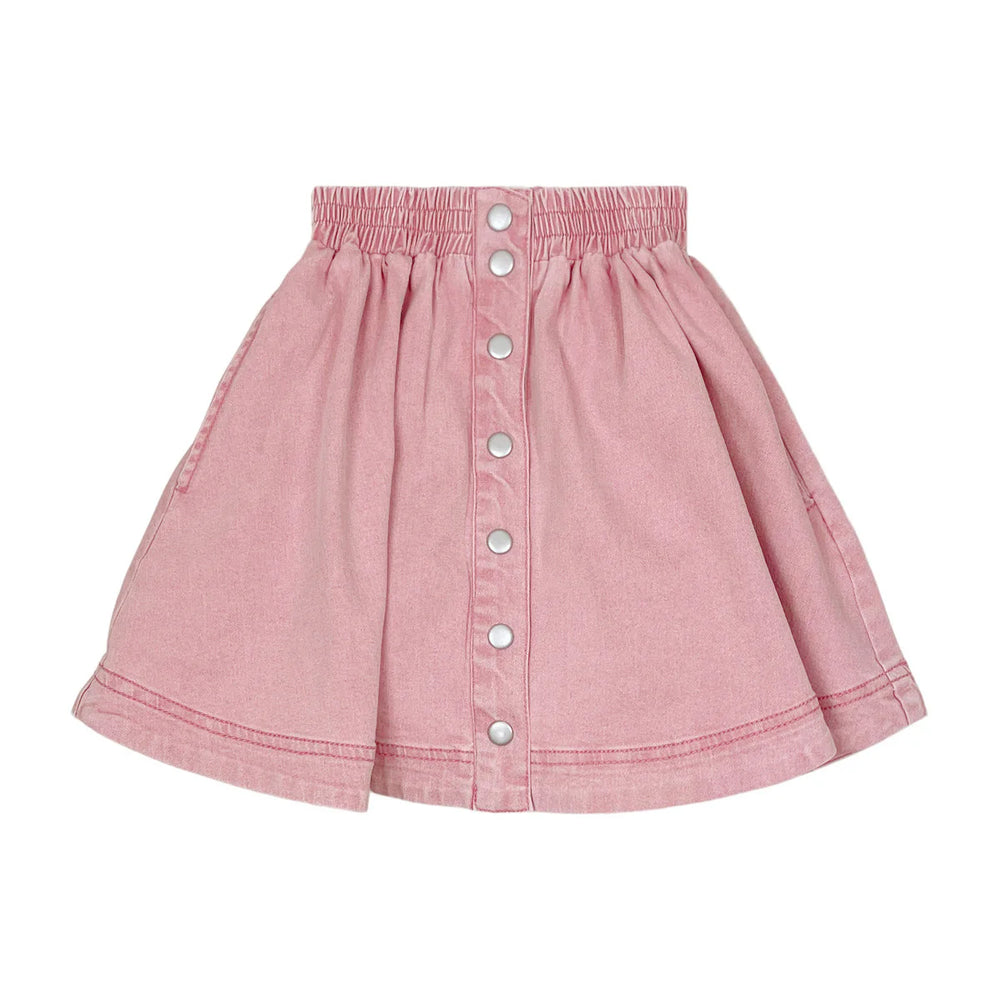 Teela Colored Denim Skirt - Pink – The Shoppe Miami