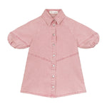 Teela Colored Denim Dress - Pink