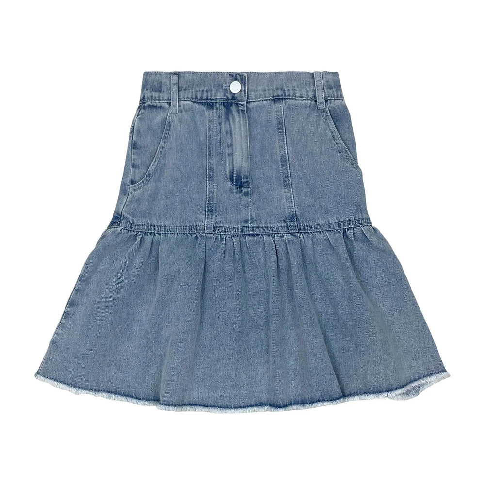 Teela Drop Waist Denim Skirt