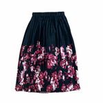 Christina Rohde Pleat Flower Skirt - Navy/Pink
