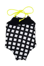 Maillot Halter Neck Gingham Swimsuit