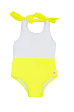 Maillot Neon Color Block Swimsuit