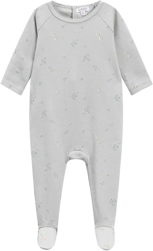 Oubon Blue Floral Footie