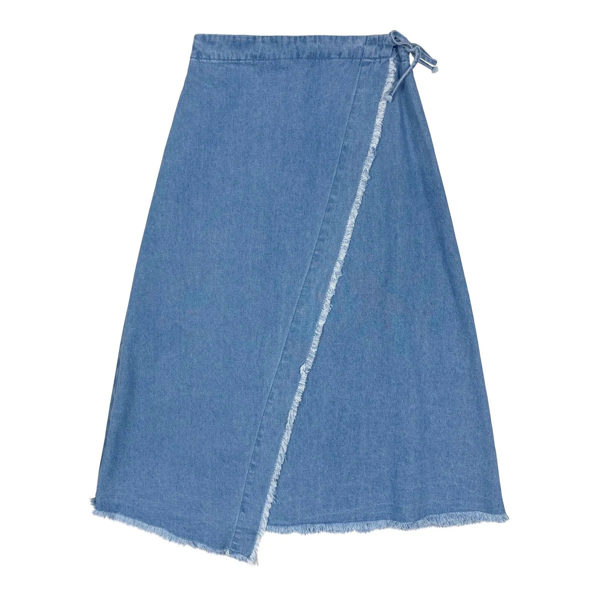 Denim wrap skirt name online