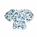 Christina Rohde Blue Flower Top