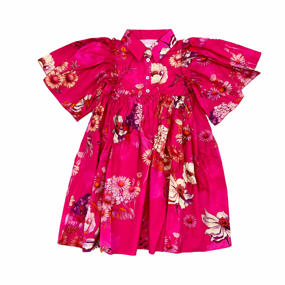 Christina Rohde Hot Pink Floral Dress