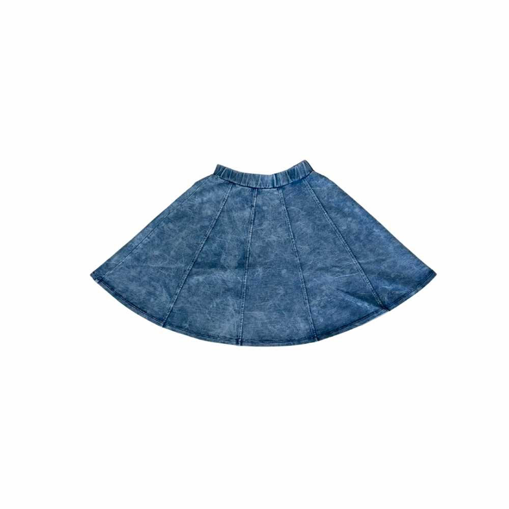 Teela Mineral Wash Skirt - Blue