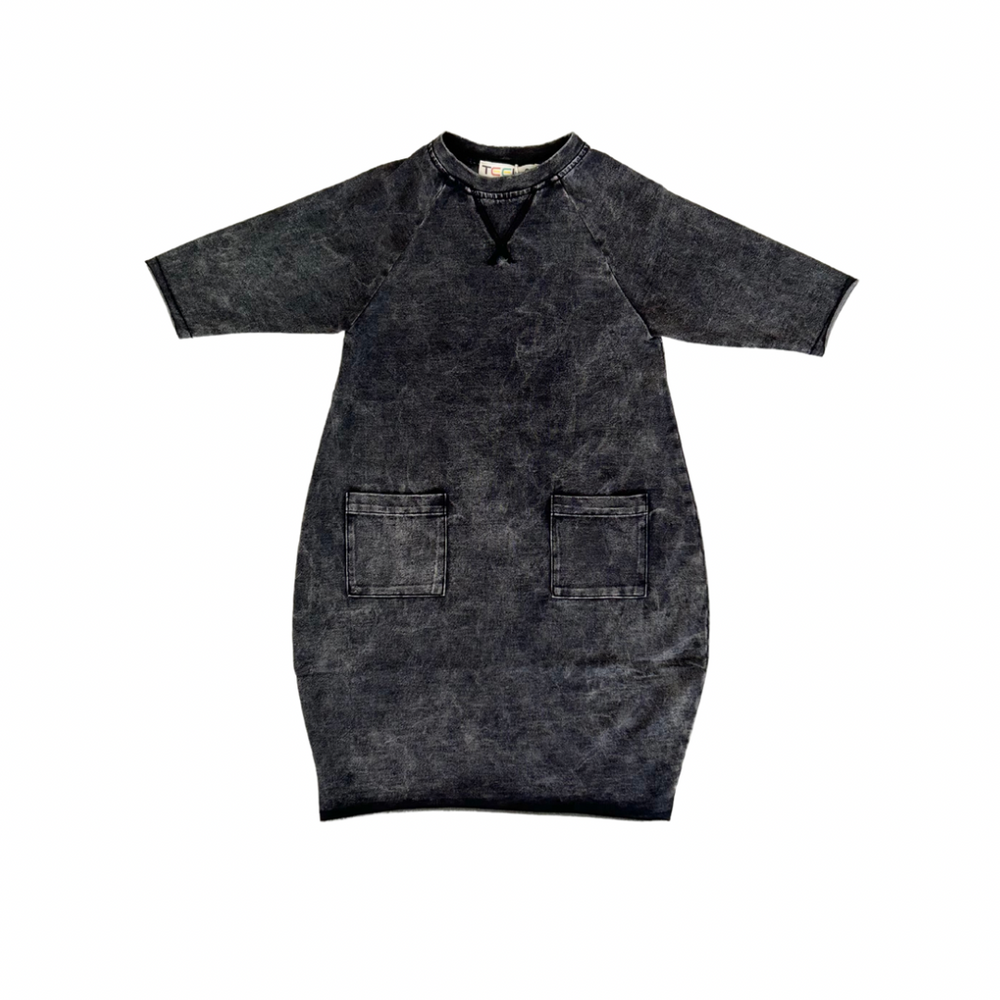 Teela Mineral Wash Dress - Black