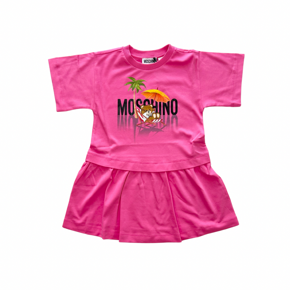 Moschino Vacation Bear Print Dress - Azal Pink