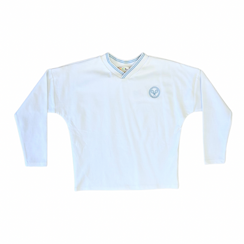 Teela Tennis Girls Top - Powder Blue