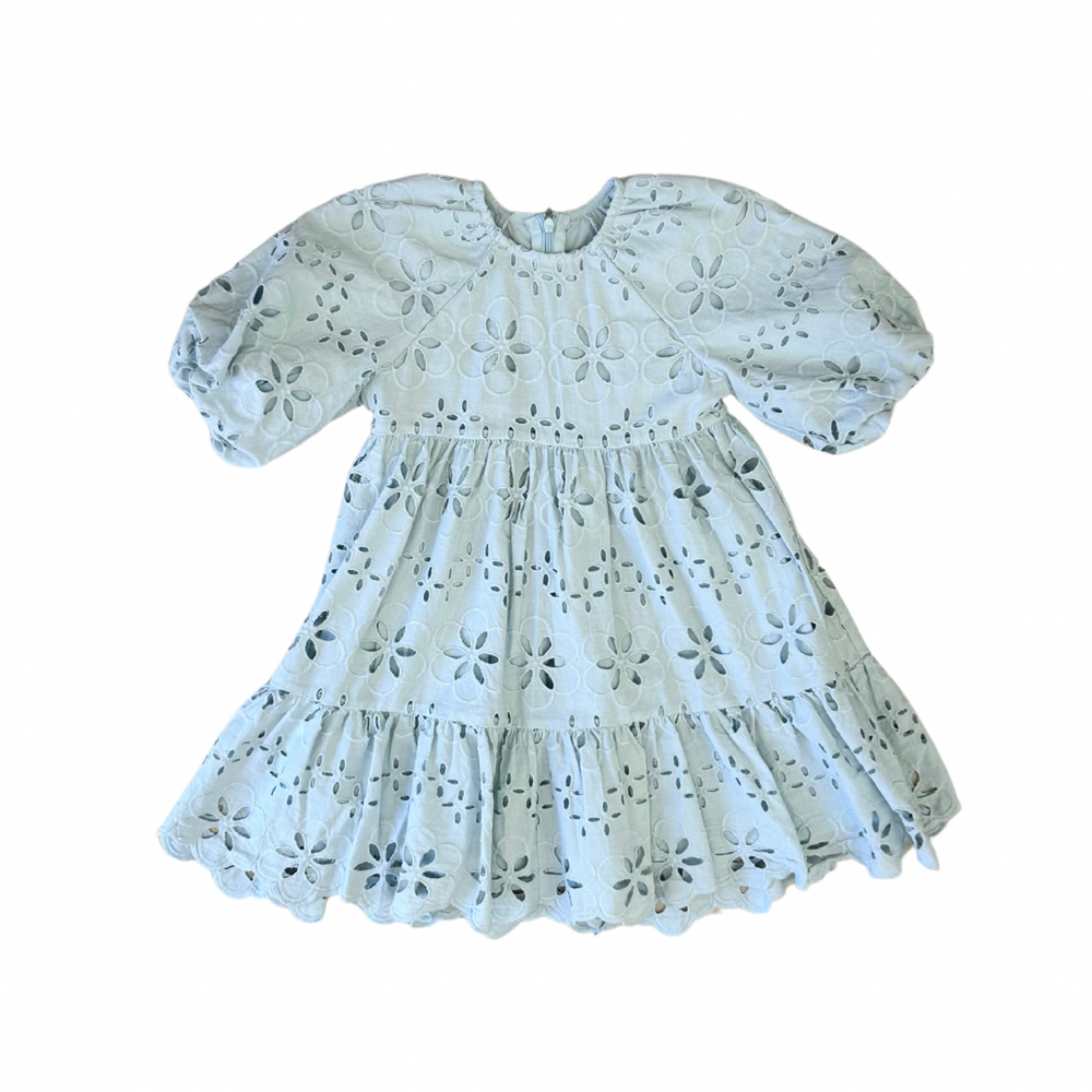 Teela Eyelet Dress - Blue