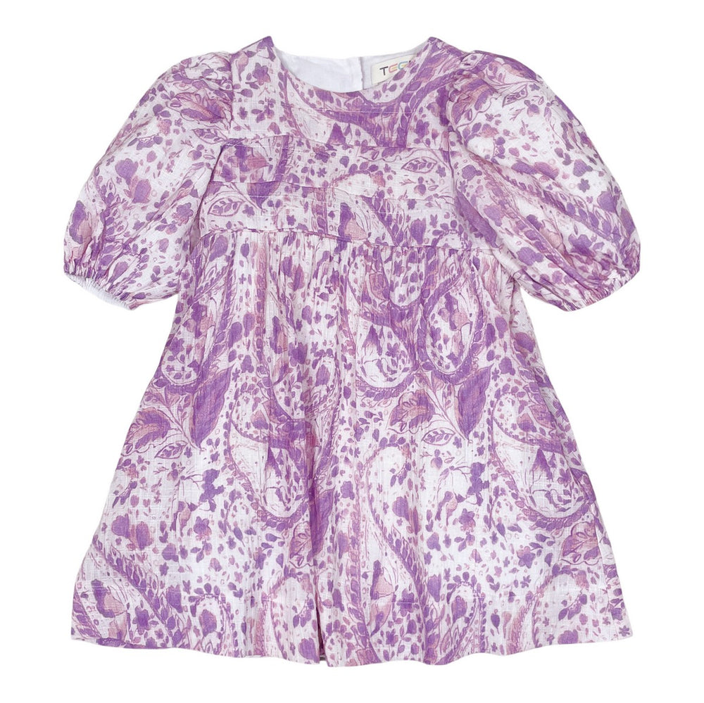 Teela Paisley Dress - Purple